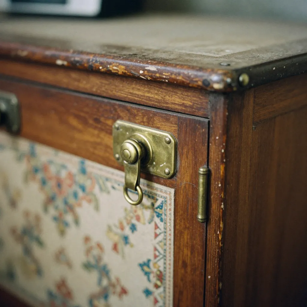Vintage wooden furniture showing natural patina