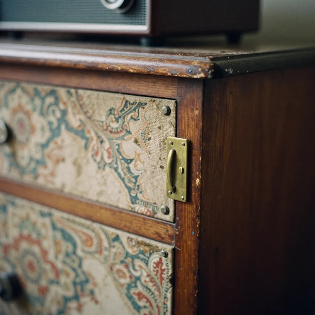Professional furniture conservation workspace