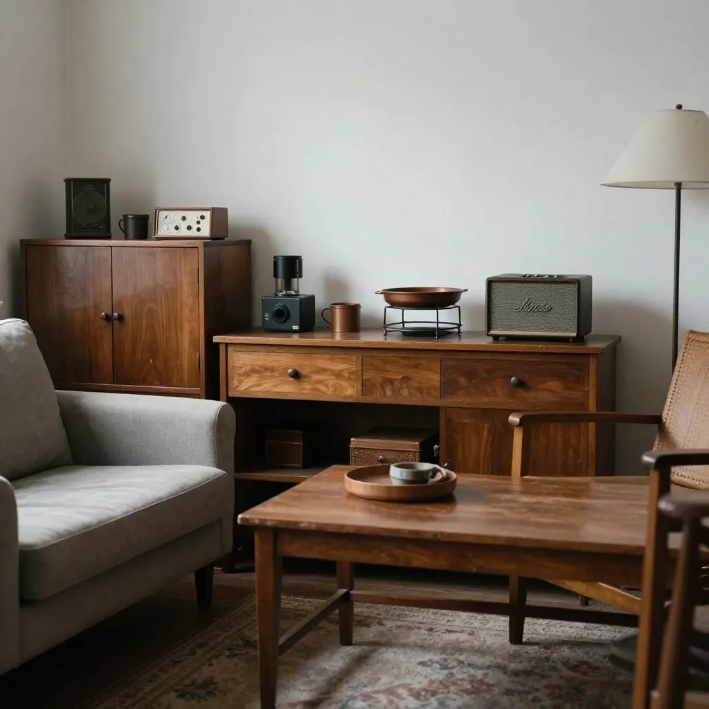 Eclectic living room showing seamless style integration